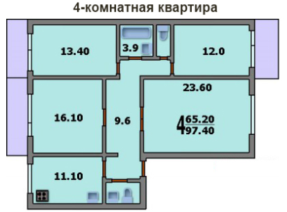 Четырехкомнатная квартира в доме П-46М